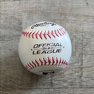 Rawlings White Baseball with Red Stitching